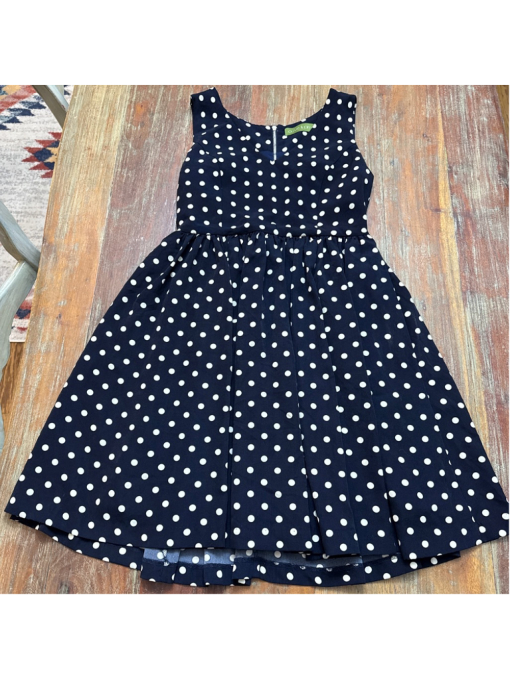 Olive & Pim Polka Dot Dress Black Cream Women's Size Medium